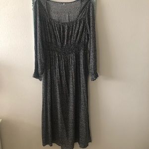 Square neck midi dress